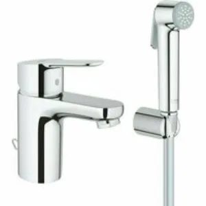 Смеситель для раковины GROHE BauEdge с цепочкой и гигиеническим душем, S-Size, хром (23757000) Смеситель для раковины GROHE BauEdge с цепочкой и гигиеническим душем, S-Size, хром (23757000)