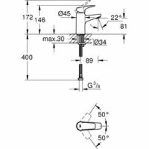 Смеситель для раковины GROHE BauFlow, S-size, хром (23752000) Смеситель для раковины GROHE BauFlow, S-size, хром (23752000)