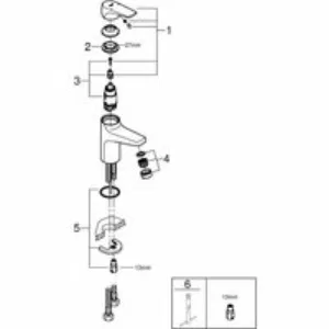 Смеситель для раковины GROHE BauFlow, S-size, хром (23752000) Смеситель для раковины GROHE BauFlow, S-size, хром (23752000)
