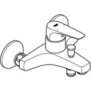 Смеситель для ванны GROHE BauFlow, хром (23756000) Смеситель для ванны GROHE BauFlow, хром (23756000)