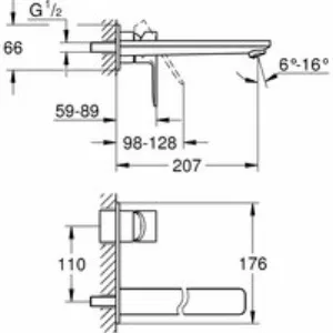 Внешняя часть смесителя для раковины GROHE Lineare, L-Size, хром (23444001) Внешняя часть смесителя для раковины GROHE Lineare, L-Size, хром (23444001)
