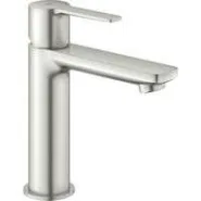 Смеситель для раковины GROHE Lineare с донным клапаном, суперсталь (23106DC1)