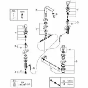 Смеситель для раковины GROHE Lineare на 3 отверстия, M-size, хром (20304001) Смеситель для раковины GROHE Lineare на 3 отверстия, M-size, хром (20304001)