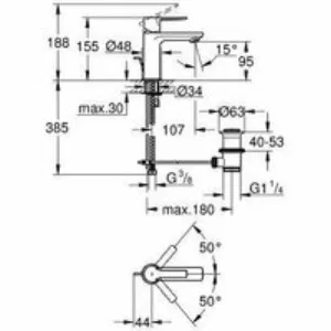 Смеситель для раковины GROHE Lineare, XS-size, хром (32109001) Смеситель для раковины GROHE Lineare, XS-size, хром (32109001)
