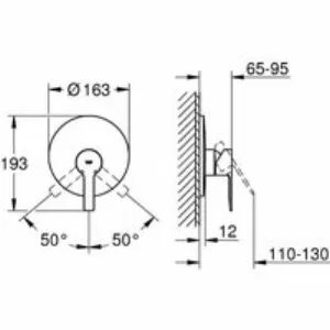 Внешняя часть смесителя для душа GROHE Lineare New, суперсталь (19296DC1) Внешняя часть смесителя для душа GROHE Lineare New, суперсталь (19296DC1)