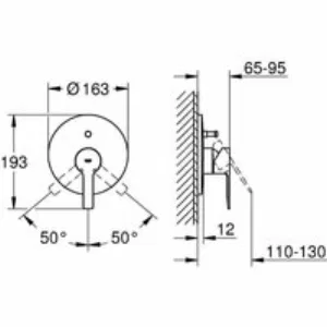 Внешняя часть смесителя для ванны GROHE Lineare New, суперсталь (19297DC1) Внешняя часть смесителя для ванны GROHE Lineare New, суперсталь (19297DC1)