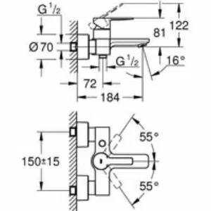 Смеситель для ванны GROHE Lineare, хром (33849001) Смеситель для ванны GROHE Lineare, хром (33849001)