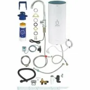 Комплект для кухни GROHE Red Mono с C-образным вентилем, бойлером L-Size и фильтром, хром (30080001)