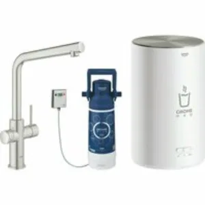 Комплект для кухни GROHE Red Duo с L-образным смесителем, бойлером M-Size и фильтром, суперсталь (30327DC1) Комплект для кухни GROHE Red Duo с L-образным смесителем, бойлером M-Size и фильтром, суперсталь (30327DC1)