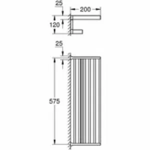 Полочка для полотенец GROHE Selection Cube 600 мм, хром (40804000) Полочка для полотенец GROHE Selection Cube 600 мм, хром (40804000)
