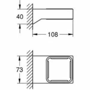 Держатель GROHE Selection Cube, хром, (40865000) Держатель GROHE Selection Cube, хром, (40865000)