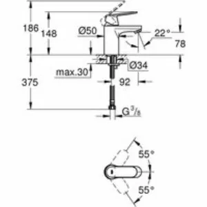 Готовый комплект для ванной комнаты GROHE Eurosmart Cosmopolitan, хром (NB0040) Готовый комплект для ванной комнаты GROHE Eurosmart Cosmopolitan, хром (NB0040)