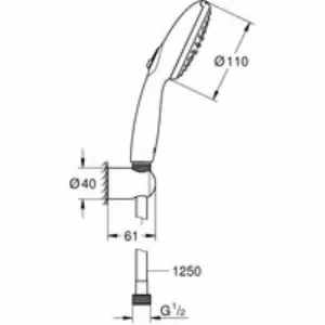 Готовый комплект для ванной комнаты GROHE Eurosmart Cosmopolitan, хром (NB0040) Готовый комплект для ванной комнаты GROHE Eurosmart Cosmopolitan, хром (NB0040)