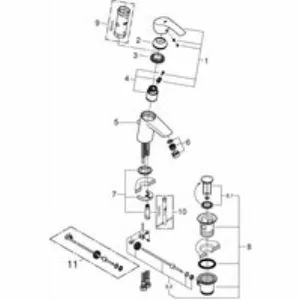 Готовый комплект для ванной комнаты GROHE Eurosmart, хром (NB0042) Готовый комплект для ванной комнаты GROHE Eurosmart, хром (NB0042)
