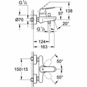 Готовый комплект для ванной комнаты GROHE Eurosmart Cosmopolitan, хром (NB0043) Готовый комплект для ванной комнаты GROHE Eurosmart Cosmopolitan, хром (NB0043)