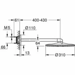 Верхний душ GROHE Rainshower SmartActive 310, 2 режима, 430 мм, хром (26475000) Верхний душ GROHE Rainshower SmartActive 310, 2 режима, 430 мм, хром (26475000)