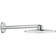 Верхний душ GROHE Rainshower 310 SmartActive с душевым кронштейном, 2 режима, 430 мм, белая луна (26475LS0)