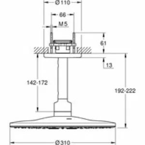 Верхний душ GROHE Rainshower SmartActive 310, 2 режима, 142 мм, хром (26477000) Верхний душ GROHE Rainshower SmartActive 310, 2 режима, 142 мм, хром (26477000)