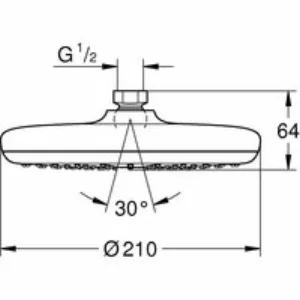 Верхний душ GROHE Tempesta 210, 1 режим, хром (26408000) Верхний душ GROHE Tempesta 210, 1 режим, хром (26408000)