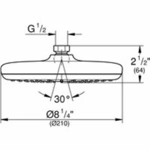 Верхний душ GROHE Tempesta 210, 6.6 л/мин, 1 режим, никель матовый (26409EN0) Верхний душ GROHE Tempesta 210, 6.6 л/мин, 1 режим, никель матовый (26409EN0)