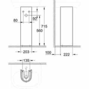 Пьедестал для раковины GROHE Euro Ceramic, альпин-белый (39202000) Пьедестал для раковины GROHE Euro Ceramic, альпин-белый (39202000)