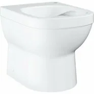 Унитаз напольный приставной безободковый компактный GROHE Euro Ceramic (без сиденья), альпин-белый (39329000)