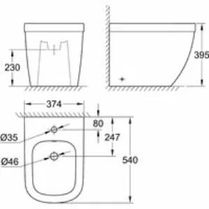 Биде напольное GROHE Euro Ceramic, альпин-белый (39340000) Биде напольное GROHE Euro Ceramic, альпин-белый (39340000)