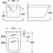 Биде подвесное GROHE Euro Ceramic, альпин-белый (39208000)