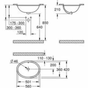 Раковина встраиваемая GROHE Bau Ceramic Universal 55 см, альпин-белый (39423000) Раковина встраиваемая GROHE Bau Ceramic Universal 55 см, альпин-белый (39423000)