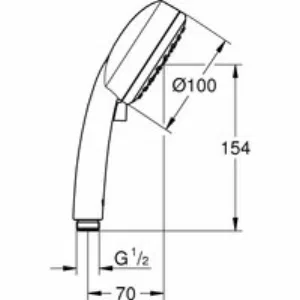 Ручной душ GROHE New Tempesta Cosmopolitan 100 II, расход 5,7 л/мин, хром (2757120E) Ручной душ GROHE New Tempesta Cosmopolitan 100 II, расход 5,7 л/мин, хром (2757120E)