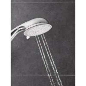 Душевой гарнитур GROHE Tempesta Rustic 100 с мыльницей, 4 режима струи, душевая штанга 600 мм, 9,5 л/мин, хром (26086001) Душевой гарнитур GROHE Tempesta Rustic 100 с мыльницей, 4 режима струи, душевая штанга 600 мм, 9,5 л/мин, хром (26086001)