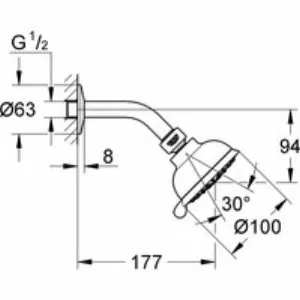 Верхний душ GROHE New Tempesta Rustic 100 IV, 4 режима, хром (26089001) Верхний душ GROHE New Tempesta Rustic 100 IV, 4 режима, хром (26089001)