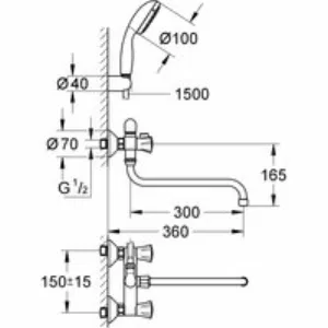 Смеситель для ванны GROHE Costa L, хром (2679010A) Смеситель для ванны GROHE Costa L, хром (2679010A)