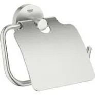 Держатель для туалетной бумаги GROHE Essentials, с крышкой, суперсталь (40367DC1)