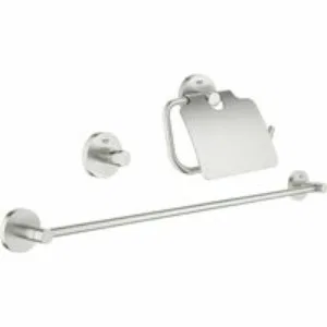 Набор аксессуаров GROHE Essentials (3 предмета), суперсталь (40775DC1) Набор аксессуаров GROHE Essentials (3 предмета), суперсталь (40775DC1)