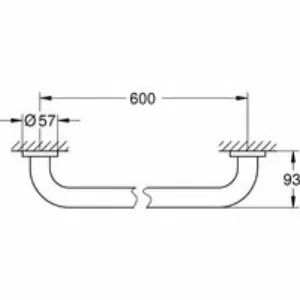 Ручка для ванной GROHE Essentials 600 мм, суперсталь (40794DC1) Ручка для ванной GROHE Essentials 600 мм, суперсталь (40794DC1)