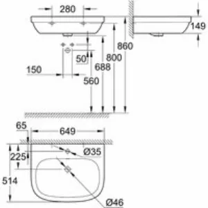Раковина GROHE Euro Ceramic с гигиеническим покрытием 65 см, альпин белый (3932300H) Раковина GROHE Euro Ceramic с гигиеническим покрытием 65 см, альпин белый (3932300H)