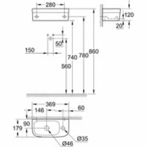 Компактная раковина GROHE Euro Ceramic 37 см с гигиеническим покрытием, альпин-белый (3932700H) Компактная раковина GROHE Euro Ceramic 37 см с гигиеническим покрытием, альпин-белый (3932700H)
