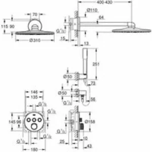Душевая система GROHE Grohtherm SmartControl с термостатом для душа, хром (34705000) Душевая система GROHE Grohtherm SmartControl с термостатом для душа, хром (34705000)
