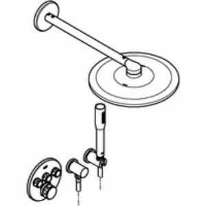 Душевая система GROHE Grohtherm SmartControl с термостатом для душа, хром (34705000) Душевая система GROHE Grohtherm SmartControl с термостатом для душа, хром (34705000)