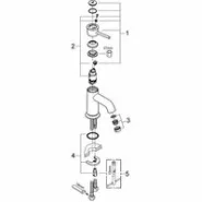 Смеситель для раковины GROHE BauClassic, хром (23162000)