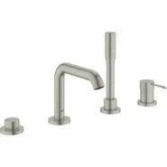 Смеситель для ванны GROHE Essence на 4 отверстия, на край ванны, суперсталь (19578DC1)