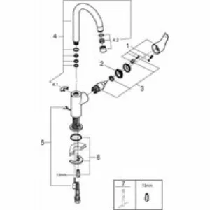 Смеситель для раковины GROHE Eurosmart, L-size, хром (23743002) Смеситель для раковины GROHE Eurosmart, L-size, хром (23743002)