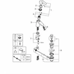 Смеситель для раковины GROHE Eurosmart, S-size, хром (23788002) Смеситель для раковины GROHE Eurosmart, S-size, хром (23788002)