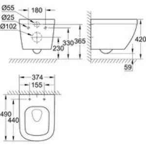 Готовый набор для туалета GROHE Euro Ceramic (NW0018) Готовый набор для туалета GROHE Euro Ceramic (NW0018)
