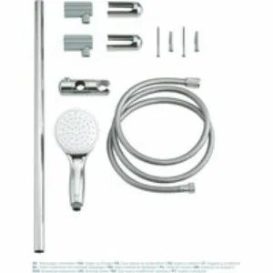 Душевой гарнитур GROHE Tempesta 100, 2 режима струи, душевая штанга 600 мм, 5,7 л/мин, хром/белый (2759810E) Душевой гарнитур GROHE Tempesta 100, 2 режима струи, душевая штанга 600 мм, 5,7 л/мин, хром/белый (2759810E)