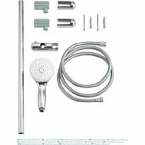 Душевой гарнитур GROHE Tempesta 100, 3 режима струи, душевая штанга 600 мм, 9,5 л/мин, хром (27794001) Душевой гарнитур GROHE Tempesta 100, 3 режима струи, душевая штанга 600 мм, 9,5 л/мин, хром (27794001)