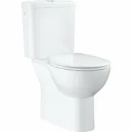 Унитаз напольный с бачком и сиденьем с микролифтом GROHE Bau Ceramic, альпин-белый (39346000)