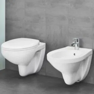Унитаз подвесной с сиденьем с микролифтом GROHE Bau Ceramic, альпин-белый (39351000) Унитаз подвесной с сиденьем с микролифтом GROHE Bau Ceramic, альпин-белый (39351000)