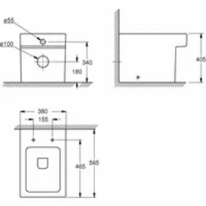 Унитаз GROHE Cube Ceramic напольный приставной, с покрытием PureGuard, альпин-белый (3948500H) Унитаз GROHE Cube Ceramic напольный приставной, с покрытием PureGuard, альпин-белый (3948500H)